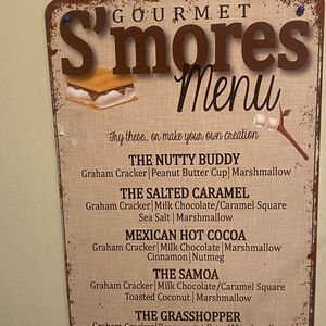Gourmet S'mores Menu Sign